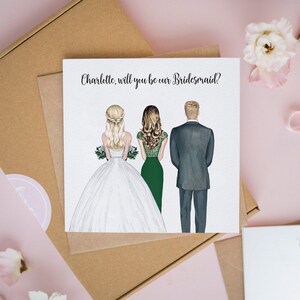 Personalised Will You Be Our Bridesmaid Card, Bridesmaid Proposal Cards, Bridesmaid Cards, Thank You Bridesmaid Gift, Wedding Cards #471