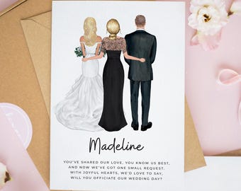 Personalised Wedding Officiant Proposal Card, Will You Officiate Our Wedding Card, Celebrant Card, Will You Be our Wedding Celebrant #1009