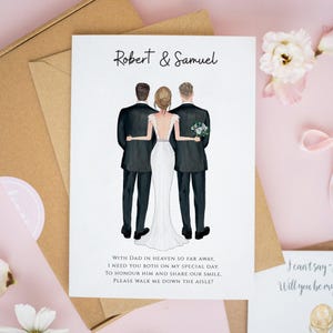 Brothers of the Bride Wedding Card, Will You Both Walk Me Down The Aisle, Will You Give Me Away, Personalised Big Brother Wedding Card #824
