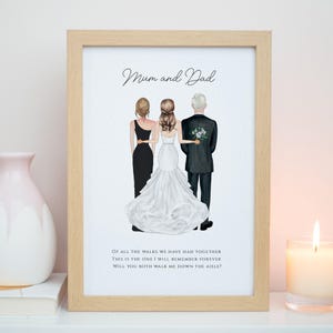 Mother & Father of the Bride Gift, Parents of the Bride Gift, Mum and Dad Wedding Gift, Parent Wedding Gift, Thank You Wedding Favour #P026