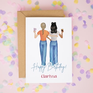Carte d'anniversaire meilleure amie pour ado, carte d'anniversaire soeur, carte d'anniversaire nièce, carte d'anniversaire pour elle, Sweet 16 anniversaire, carte 18e anniversaire #846