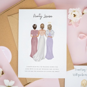 Angel Mum Wedding Card, Will You Walk Me Down The Aisle Card, Step Mum Wedding Card, Auntie Wedding Card, Will You Give me Away Cards #770