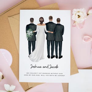 Bride, Groom & Sons Card, On Your Wedding Day, Will You Be Our Usher Cards, Best Man Card, Personalised Groomsman Card, Give Me Away #1020