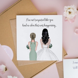 Junior Bridesmaid Card, Will You Be My Junior Bridesmaid Card, Young Bridesmaid Card, Bridal Proposal Cards, Personalised Bridesmaid #458