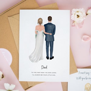 Personalised Father of the Bride Card, Will You Walk Me Down The Aisle Card, Dad Wedding Day Card, Father of the Bride Gifts, To My Dad #759