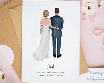 Personalised Father of the Bride Card, Will You Walk Me Down The Aisle Card, Dad Wedding Day Card, Father of the Bride Gifts, To My Dad #759