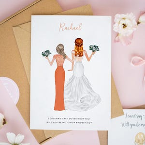 Personalised Junior Bridesmaid Card, Bridesmaid Proposal Card, Will You Be My Bridesmaid Card, Thank You Bridesmaid Gift, Jr Bridesmaid #736