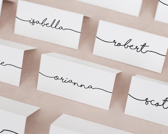 Wedding Place Cards, Personalised Wedding Seating Card, Wedding Escort Card, Find Your Seat Cards, Personalised Event Place Card #WPC-013