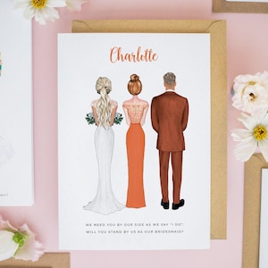 Will You Be Our Bridesmaid Card, Bridesmaid Proposal Cards, Gifts, Bridesmaid Card, Thank You Bridesmaid Gift, Sister of The Bride Card #807