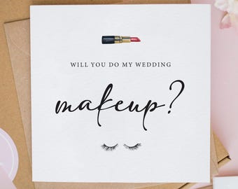 Will You Be My Makeup Artist Card: Wedding MUA Proposal