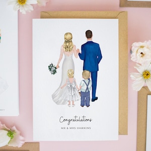 On Your Wedding Day Card, Family Wedding, Bride & Groom Wedding Card, Wedding Gift, Wedding Cards, Newlywed Cards, Congratulations Card #611