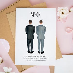 Personalised Groomsman Proposal Cards, Be My Best Man Card, Bachelor Party Cards, Will You Be My Groomsman, Groomsman Proposal #476