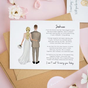 To My Husband On Our Wedding Day Card, To My Groom, Bride and Groom Card, Personalised Wedding Day, To My Husband Wedding Day Cards #749