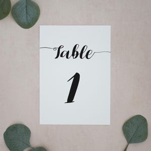 Cartes de noms de table de mariage, cartes de numéros de table, cartes de noms de lieux, numéros de table de mariage personnalisés, papeterie de mariage monochrome #WTN-001