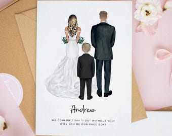 Personalised Page Boy Card: Mini Groomsman, Ring Bearer Proposal (Digital PDF Available) #1055