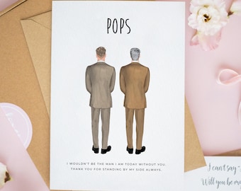 Personalised Father of the Groom Cards, Be My Best Man Card, Bachelor Party Cards, Will You Be My Groomsman, Groomsman Proposal #476