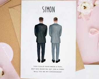 Personalised Groomsman Proposal Cards, Be My Best Man Card, Bachelor Party Cards, Will You Be My Groomsman, Groomsman Proposal #476