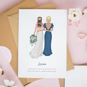 Be My Something Blue Card, Bridesmaid Cards, Will You Be My Bridesmaid, Best Friend Wedding Card, House Party Cards, Maid of Honor Card #832