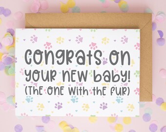 New Pet Adoption Card: Congrats Fur Baby