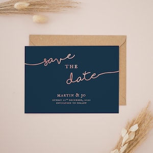 Biglietti Save the Date di nozze in lamina di lusso, Save the Date, Save the Date, Inviti di nozze, Inviti di nozze personalizzati, Design #033