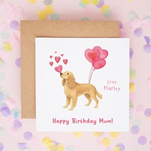 Any Dog Breed Birthday Card, Dog Mum Birthday Card, Happy Birthday Card, Dog Nanna Birthday, Cards from the Dog, Personalised Dog Cards #677
