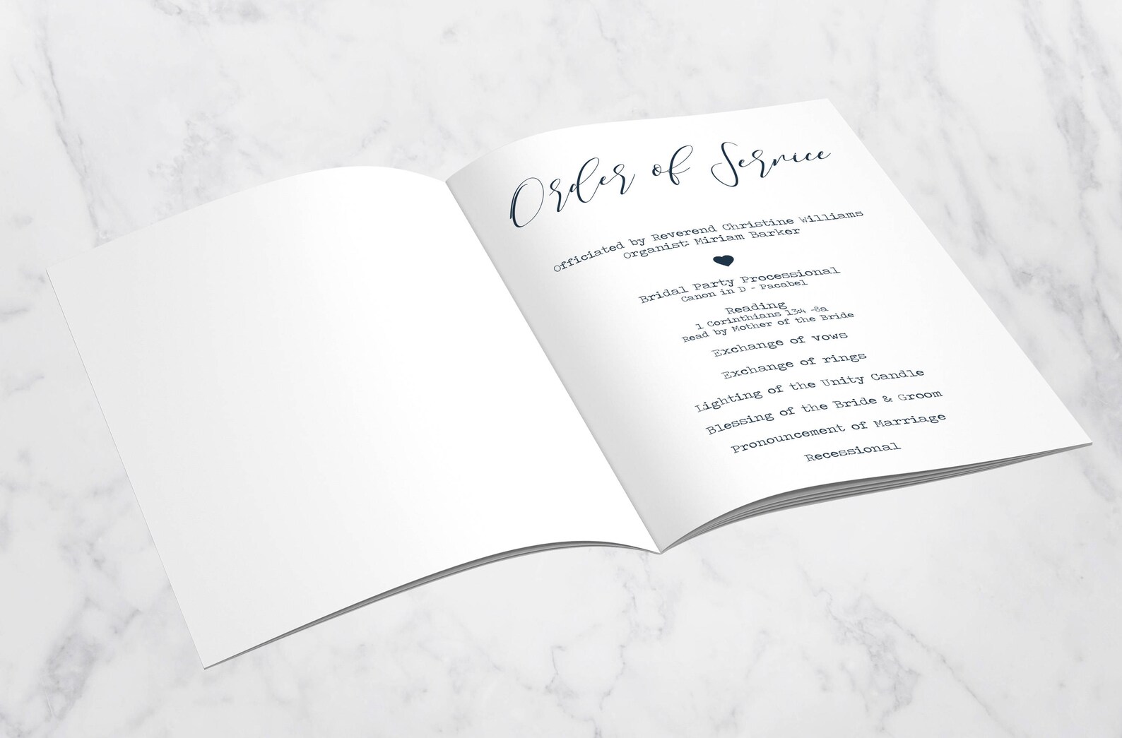 Wedding Order of Service Booklet Church Wedding Booklet - Etsy UK