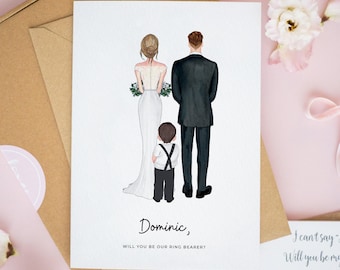 Personalised Page Boy Card, Ring Bearer Card, Will You Be Our Page Boy Card, Nephew Wedding Card, Junior Groomsman Card, Flower Boy #752