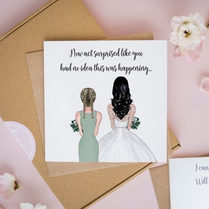 Junior Bridesmaid Card, Will You Be My Junior Bridesmaid Card, Young Bridesmaid Card, Bridal Proposal Cards, Personalised Bridesmaid #458