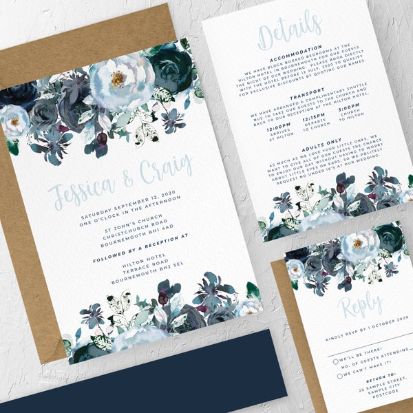 Printable Wedding Invitation - Etsy UK