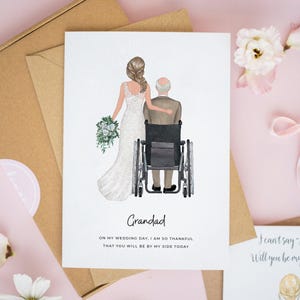 Bride & Grandad Card, Will You Give Me Away Card, Grandfather of the Bride Card, To The First Man I Ever Loved Card, Grandad Wedding Card