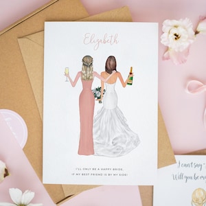 Personalised Will You Be My Bridesmaid Card, Bridesmaid Proposal Cards, Bridesmaid Card, Thank You Bridesmaid Gift, Bridesmaid Proposal #523