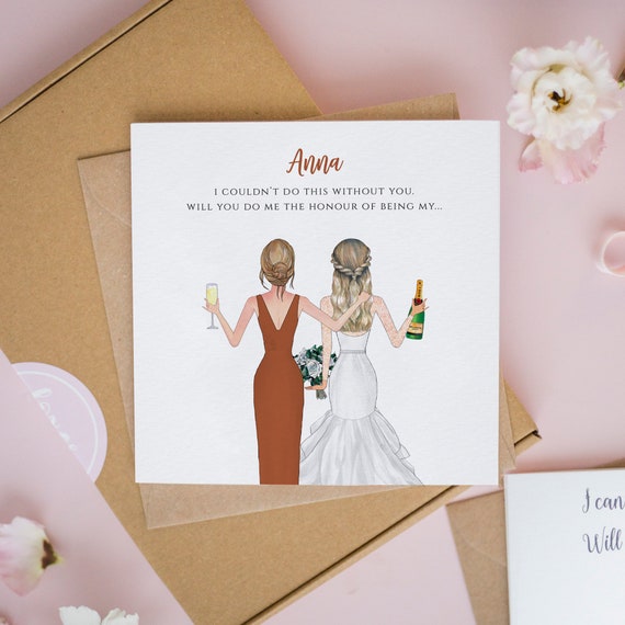 Personalised Bridesmaid Proposal Card Will You Be My Bridesmaid