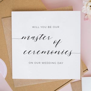 Zu unserem Hochzeit Master of Ceremonies Karte, werden Sie unsere Hochzeit MC Karte sein, zu unserem Master of Ceremonies Karte, Geschenke für Hochzeit MC, #817