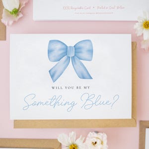 Be My Something Blue Card, Bridesmaid Cards, Will You Be My Bridesmaid, Best Friend Wedding Card, House Party Cards, Maid of Honor Card #902
