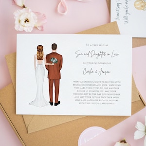 Son & Daughter in Law Wedding Card, Personalised Wedding Card, On Your Wedding Day Card, Bride and Groom Card, Wedding Gifts, Wedding #757