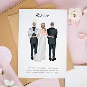 Brother Thank You For Giving Me Away Card, Angel Dad Wedding Card, Big Brother Wedding Card, Thank You For Walking Me Down The Aisle #1021