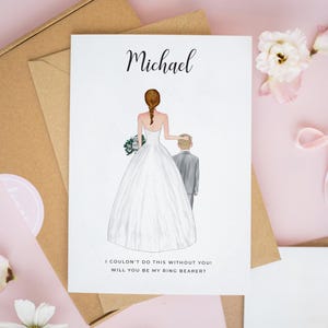 Personalised Ring Bearer Card, Page Boy Card, Ring Security Card, Will You Be My Page Boy, Will You Be My Ring Bearer Wedding Card #409