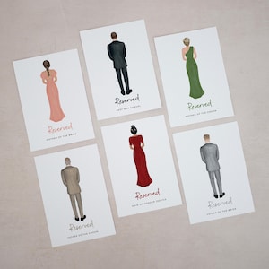 Reserved Seating Wedding Cards, Wedding Seat Holders, Personalised Wedding Stationery, Wedding Chair Tags, Ceremony Seat Reservation Tag