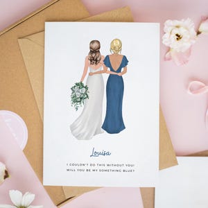 Be My Something Blue Card, Bridesmaid Cards, Will You Be My Bridesmaid, Best Friend Wedding Card, House Party Cards, Maid of Honor Card #832