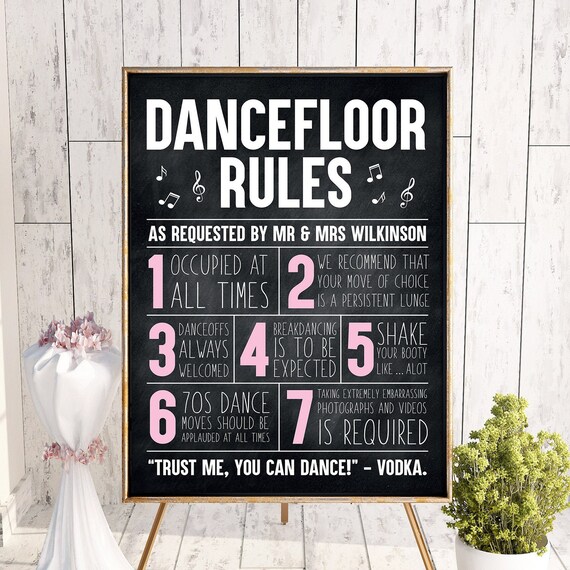 Dance Floor Rules Sign Wedding Signs Printable Wedding Signs Dancing Dance Floor Rules Sign Wedding Signs Printable Wedding Signs Dancing