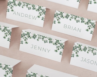 Personalised Wedding Place Cards: Eucalyptus Design