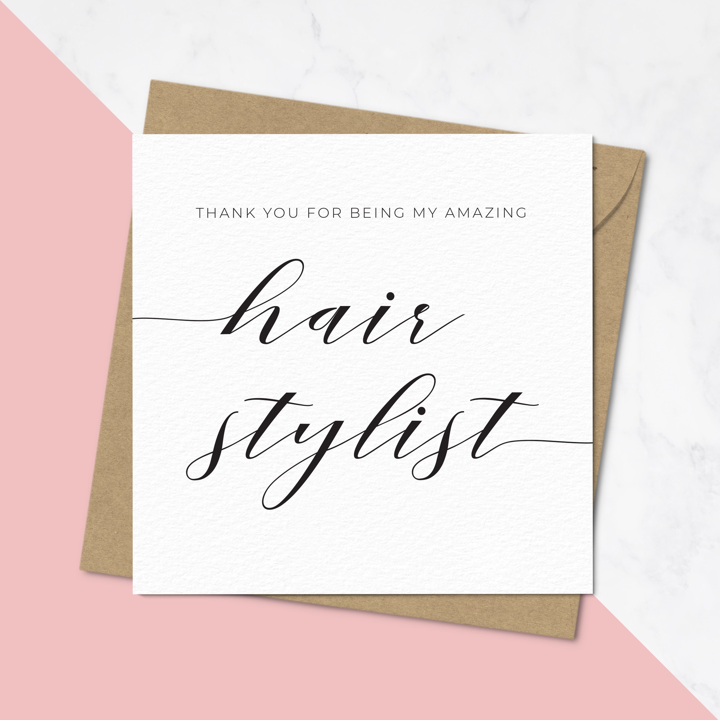 Thank You Hair Stylist Cards Thank You For Doing My Hair Etsy