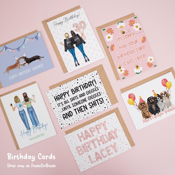 Old English Co. - Tarjeta De Cumpleaños Con Diseño De Perro