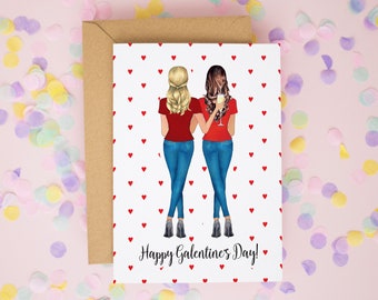 Galentine's Day Card, Best Friend Valentine's Card, Valentine's Cards for Girlfriend, Valentine's Day Card for Friends, Personalised Cards