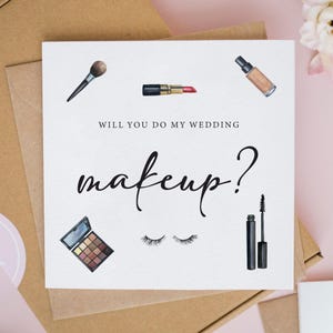 "Willst Du meine Hochzeits-Make-up-Karte?"