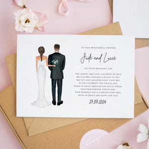 Personalised Mr & Mrs Wedding Day Card, Personalised Wedding Card, On Your Wedding Day, Bride and Groom Cards, Mr and Mrs Wedding Gifts #844