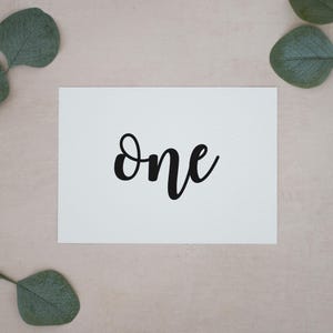 Wedding Table Name Cards, Table Number Cards, Place Name Cards, Personalised Wedding Table Numbers, Monochrome Wedding Stationery #WTN-007