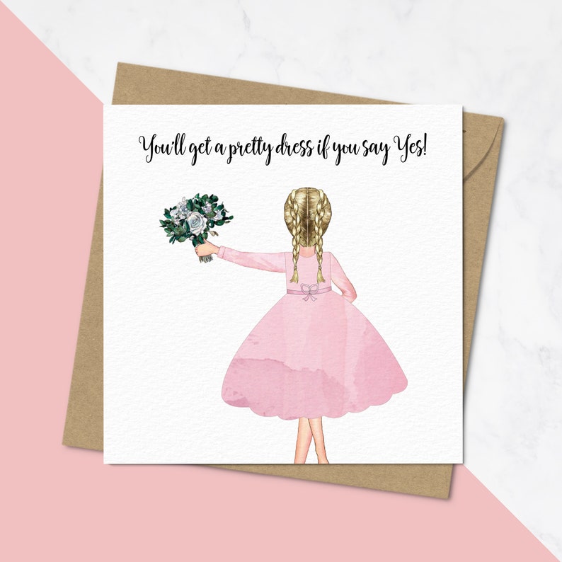 Personalised Flower Girl Proposal Card Will You Be Our Flower Etsy