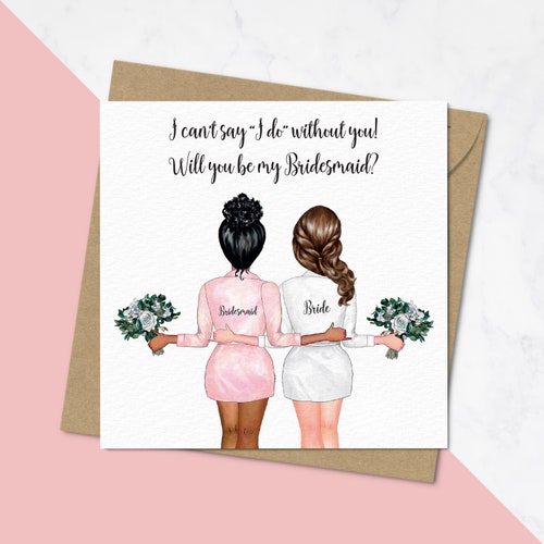 Will you be my bridesmaid scratch card personalised maid of honour flower girl wedding proposal custom WP41