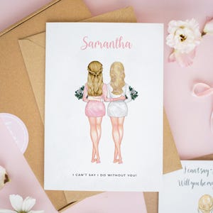 Personalised Bridesmaid Proposal Card, Will You Be My Bridesmaid, Bridesmaid Cards, Thank You Bridesmaid Gift, Bridesmaid Proposal #465